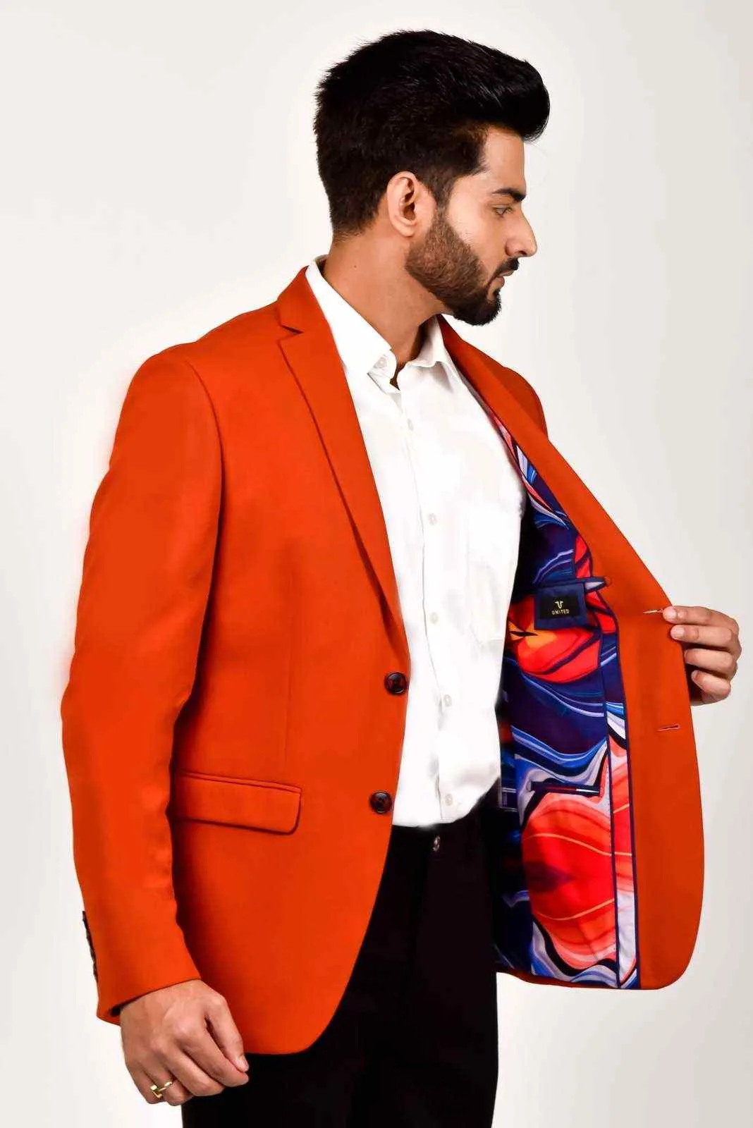 Rust Knit Blazer