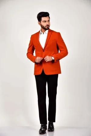 Rust Knit Blazer