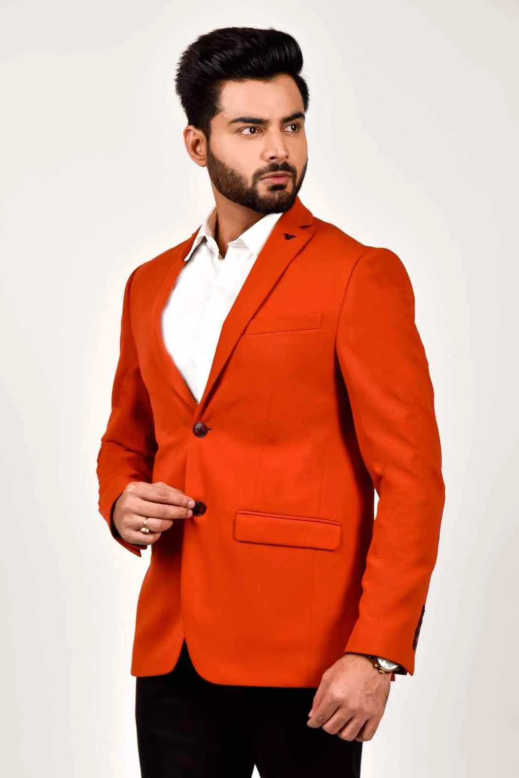 Rust Knit Blazer