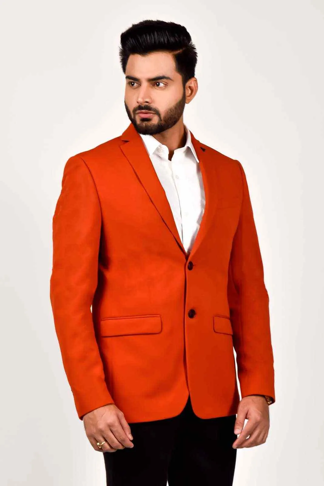Rust Knit Blazer