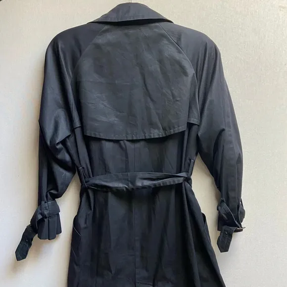Sanyo black belted trench jacket 22” PTP (M/L)