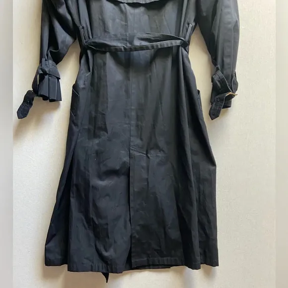 Sanyo black belted trench jacket 22” PTP (M/L)