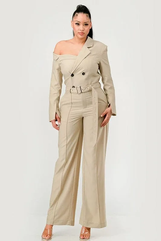 Savannah Elegance Trench Jumpsuit