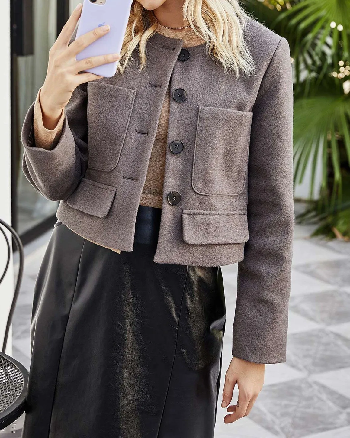 Say Love Me Sweet O-Neck Woolen Coat