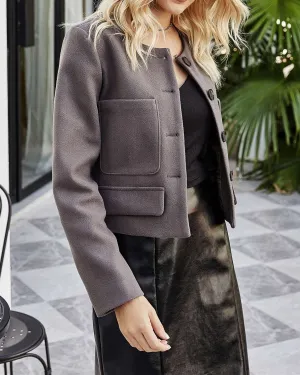 Say Love Me Sweet O-Neck Woolen Coat