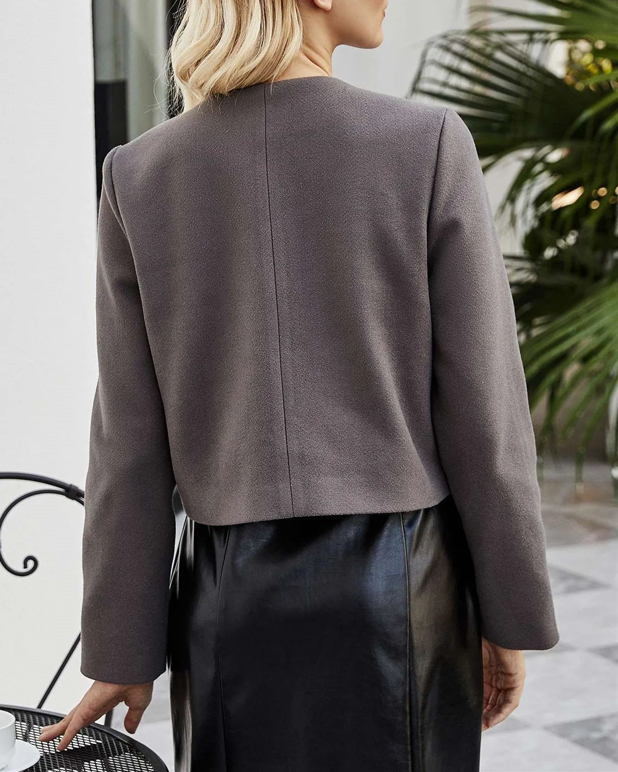 Say Love Me Sweet O-Neck Woolen Coat