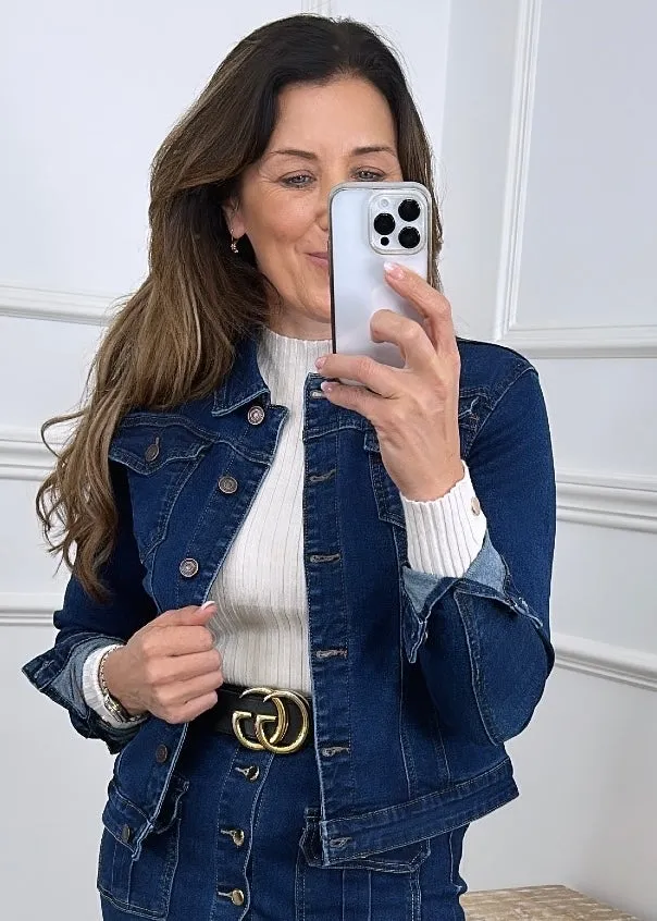 Sharon Dark Wash Denim Jacket