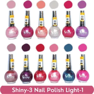 Shiny Light- 1 Nail Polish Shiny- 3 (Pack of 12, 8ML Each)