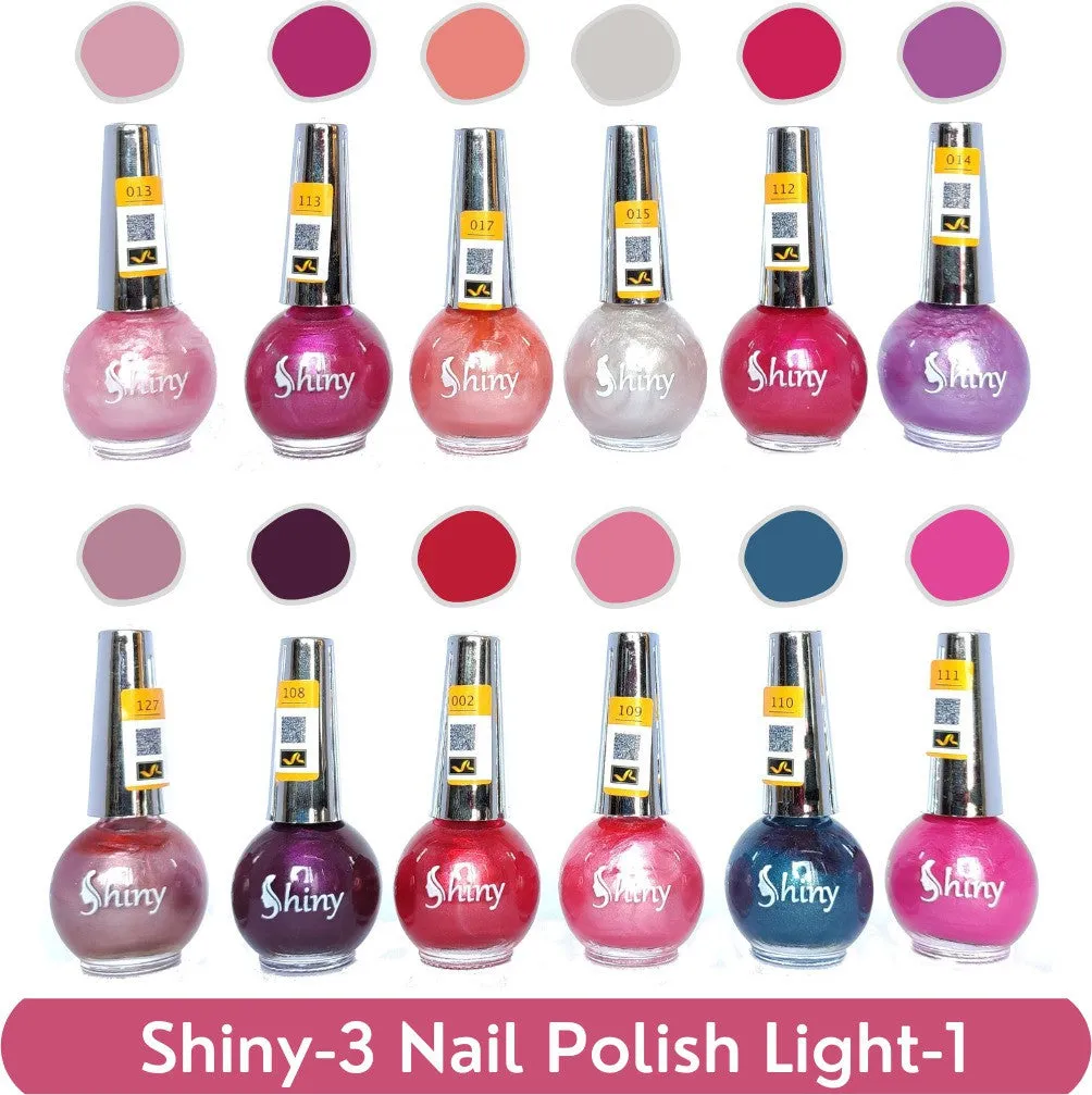 Shiny Light- 1 Nail Polish Shiny- 3 (Pack of 12, 8ML Each)
