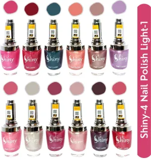 Shiny Light- 1 Nail Polish Shiny-  4 (Pack of 12, 9.9ML Each)