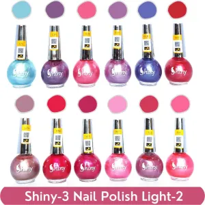 Shiny Light- 2 Nail Polish Shiny- 3 (Pack of 12, 8ML Each)