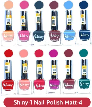 Shiny Matt- 4 Nail Polish Shiny- 1 (Pack of 12, 9.9ML Each)