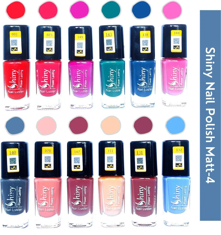 Shiny Matt- 4 Nail Polish Shiny- 2 (Pack of 12, 9.9ML Each)