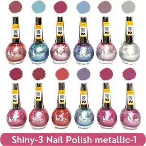 Shiny Mattalic- 1 Nail Polish Shiny- 3 (Pack of 12, 8ML Each)