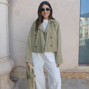 SHORT BOXY TRENCH COAT
