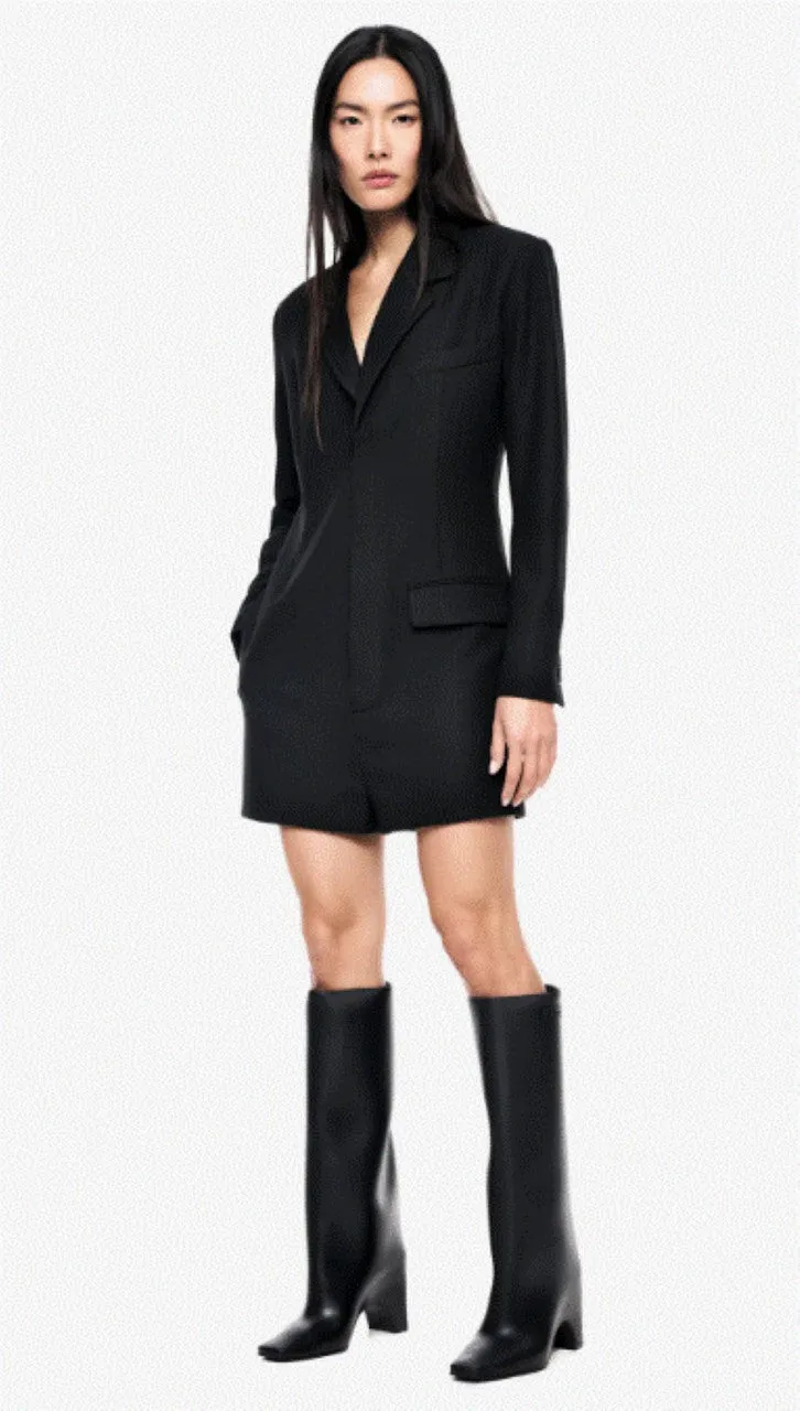 Smythe x Rivet Collab Jumpsuit - Black Herringbone