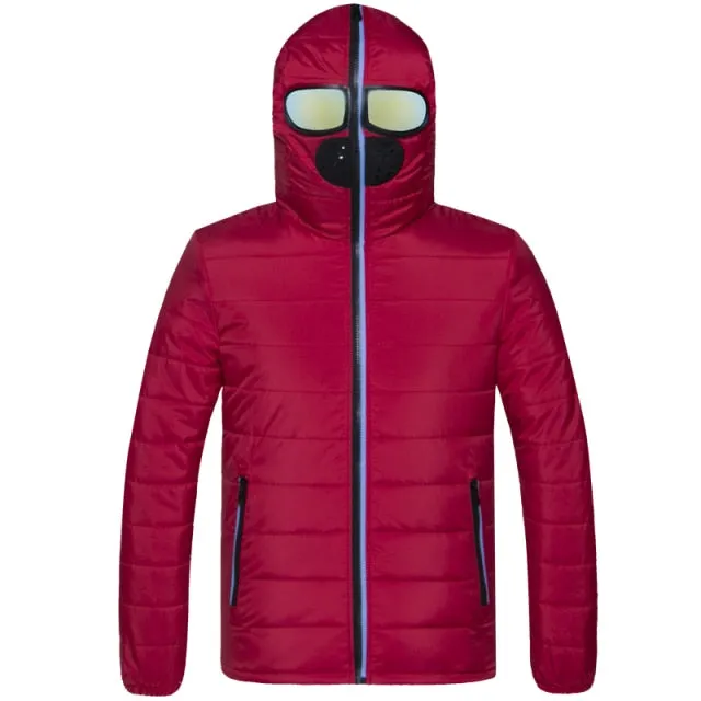 Space Suit Alien Suit Hooded Winter Jacket  with Glasses