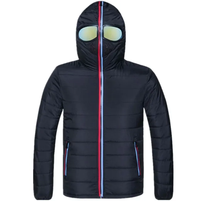 Space Suit Alien Suit Hooded Winter Jacket  with Glasses