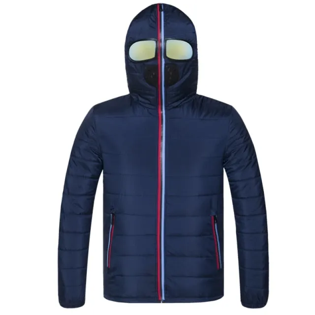 Space Suit Alien Suit Hooded Winter Jacket  with Glasses