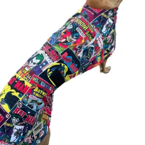 Spring classic style Greyhound coat Batman design in a sturdy cotton & lush fleece washable