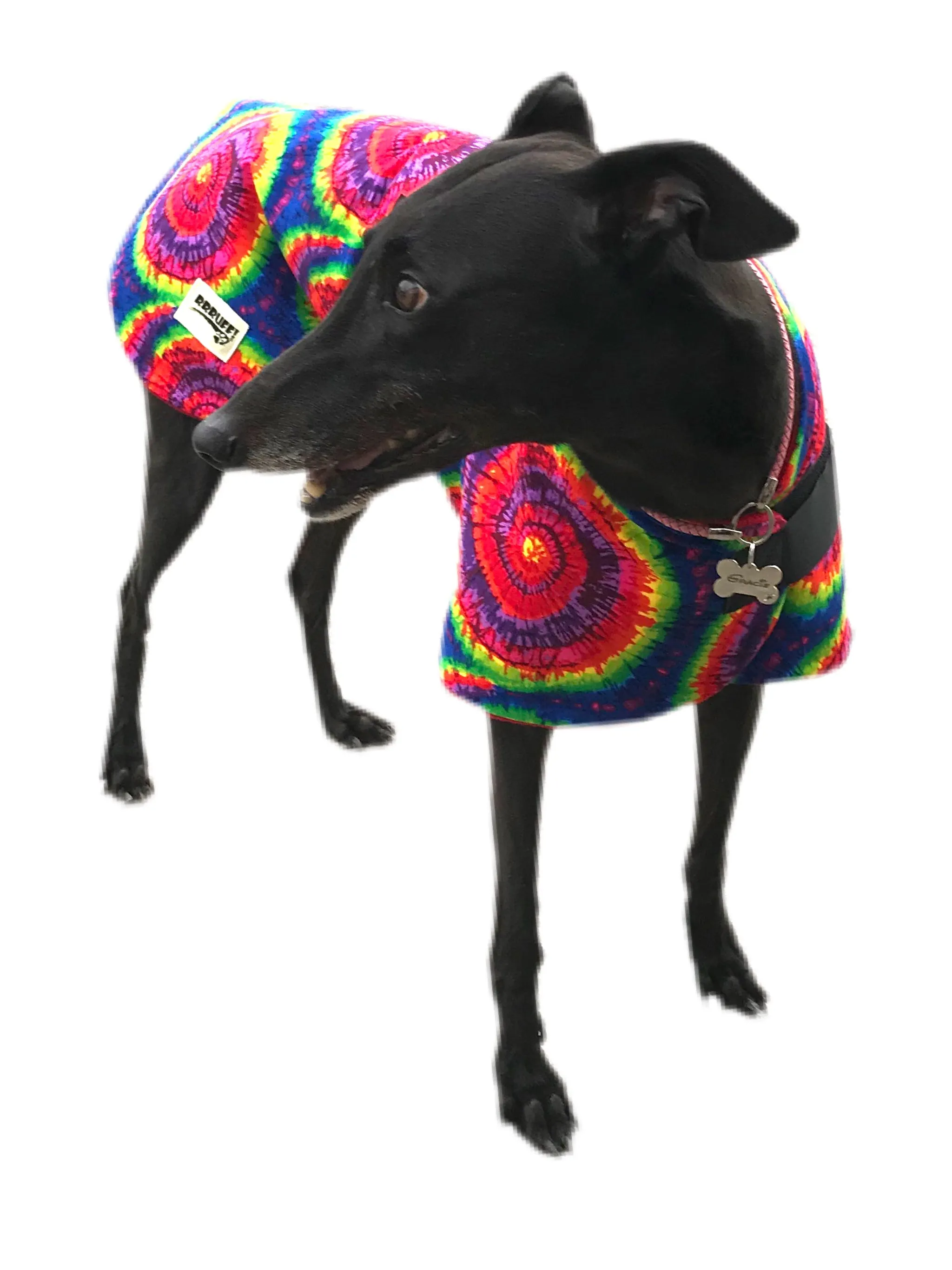 Spring range classic style Greyhound ‘retro’ coat in cotton & thinner fleece washable