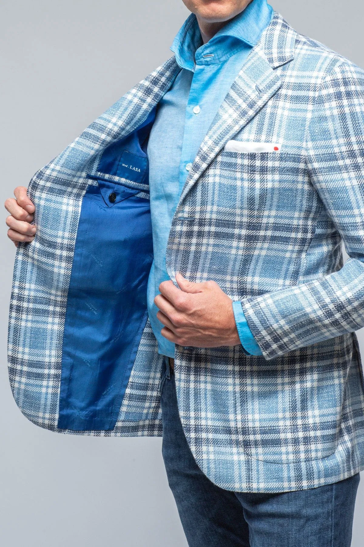 St. Remy Blue Navy and White Check Jacket