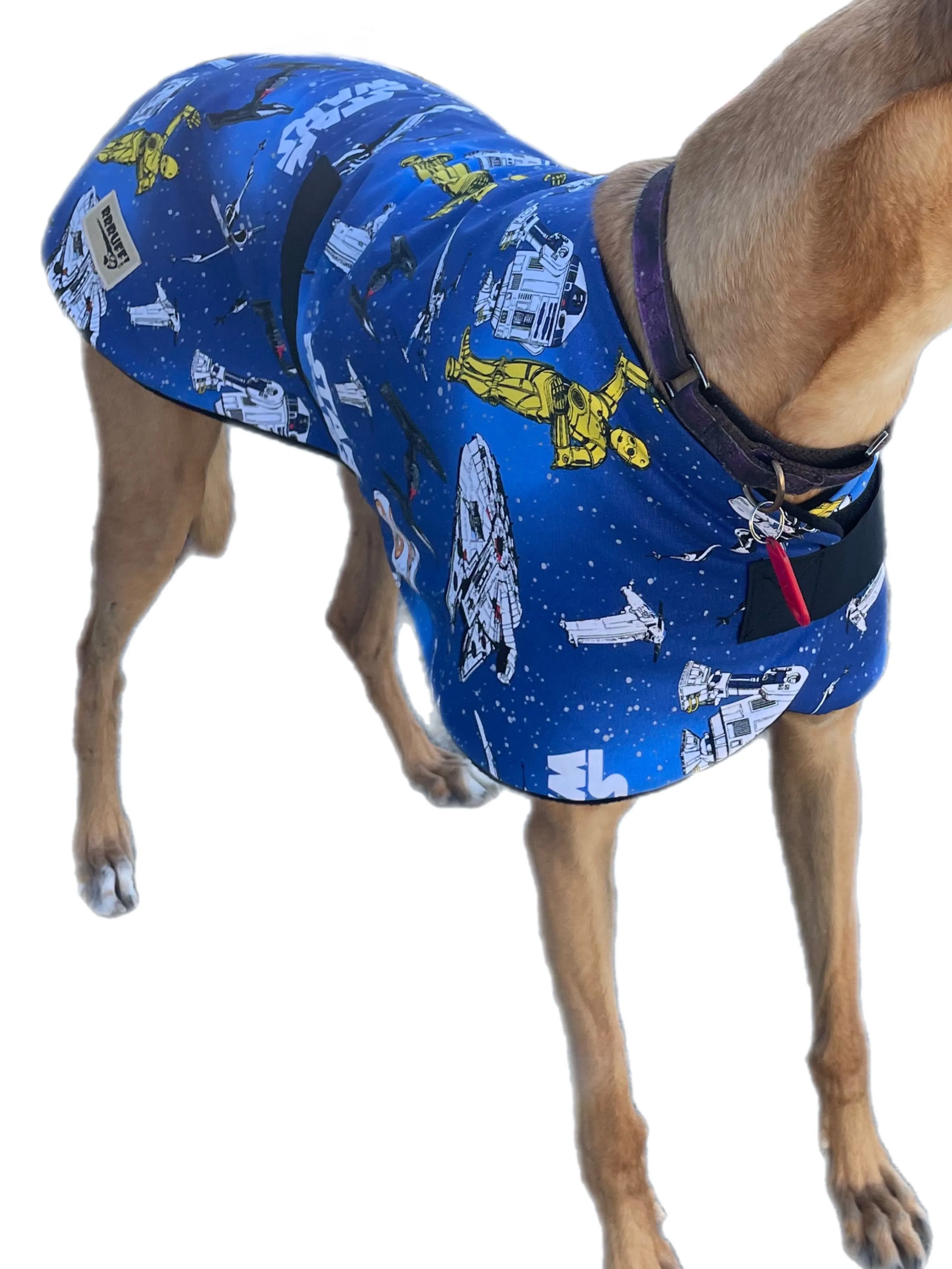 Star Wars Spring classic style Greyhound coat design in a sturdy cotton & fleece washable