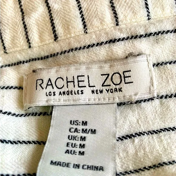 Striped White and Black Trench Coat