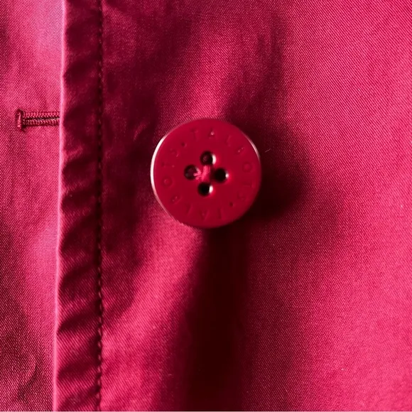 Talbots Red Trench Coat Classic Style