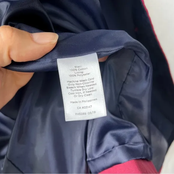 Talbots Red Trench Coat Classic Style