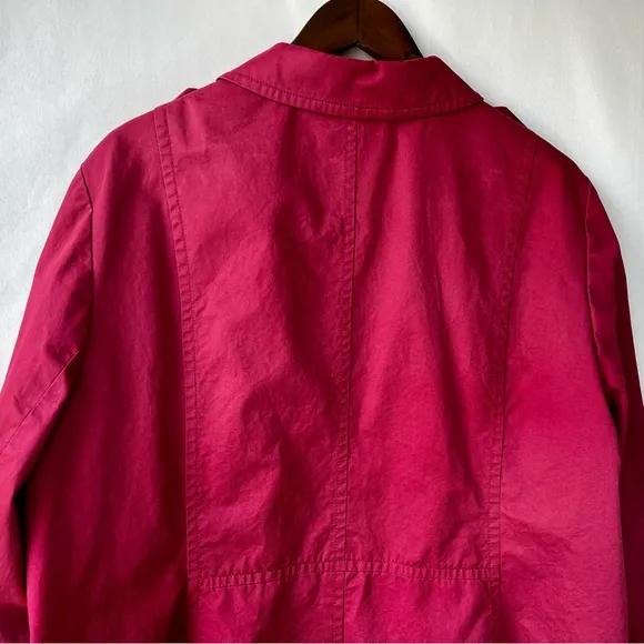Talbots Red Trench Coat Classic Style