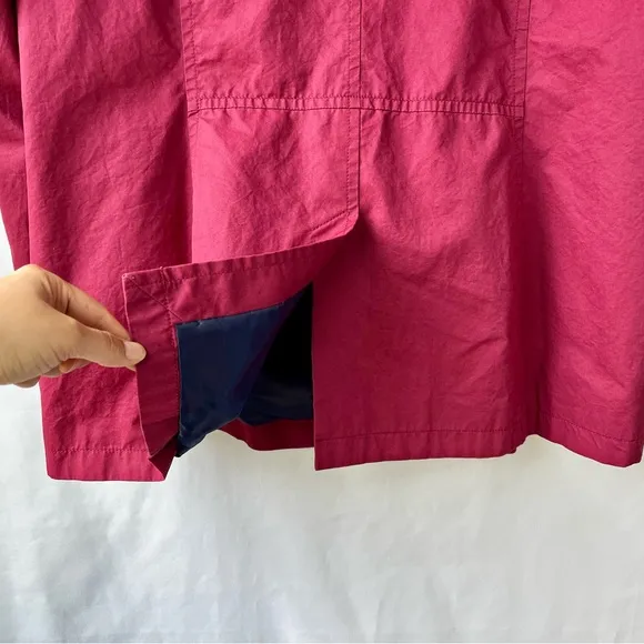 Talbots Red Trench Coat Classic Style