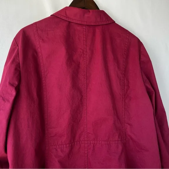 Talbots Red Trench Coat Classic Style