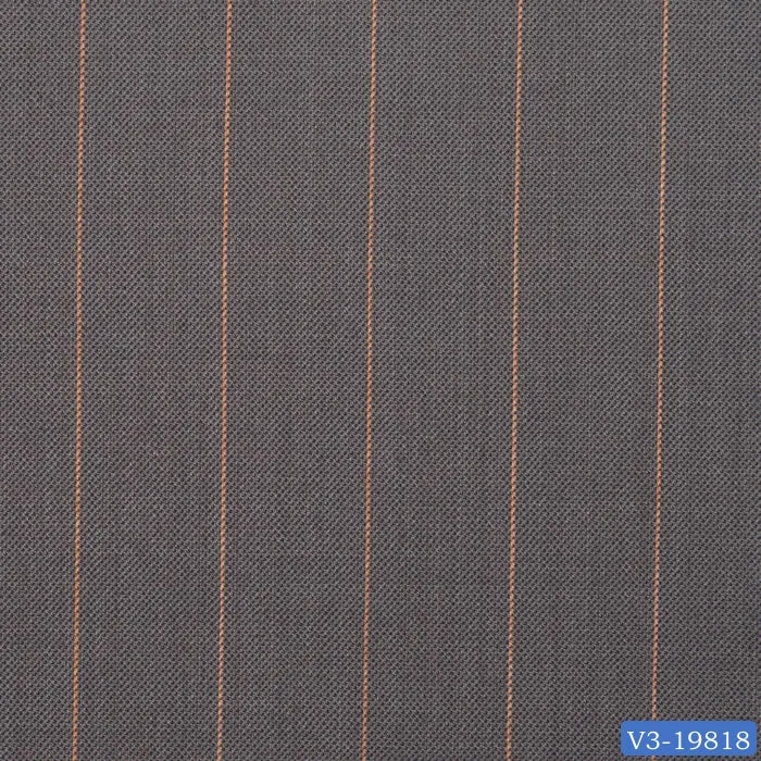 Taupe Grey with Orange Stripe Short Suit