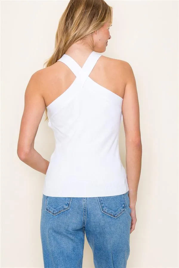 The Liza Criss Cross Fitted Tank