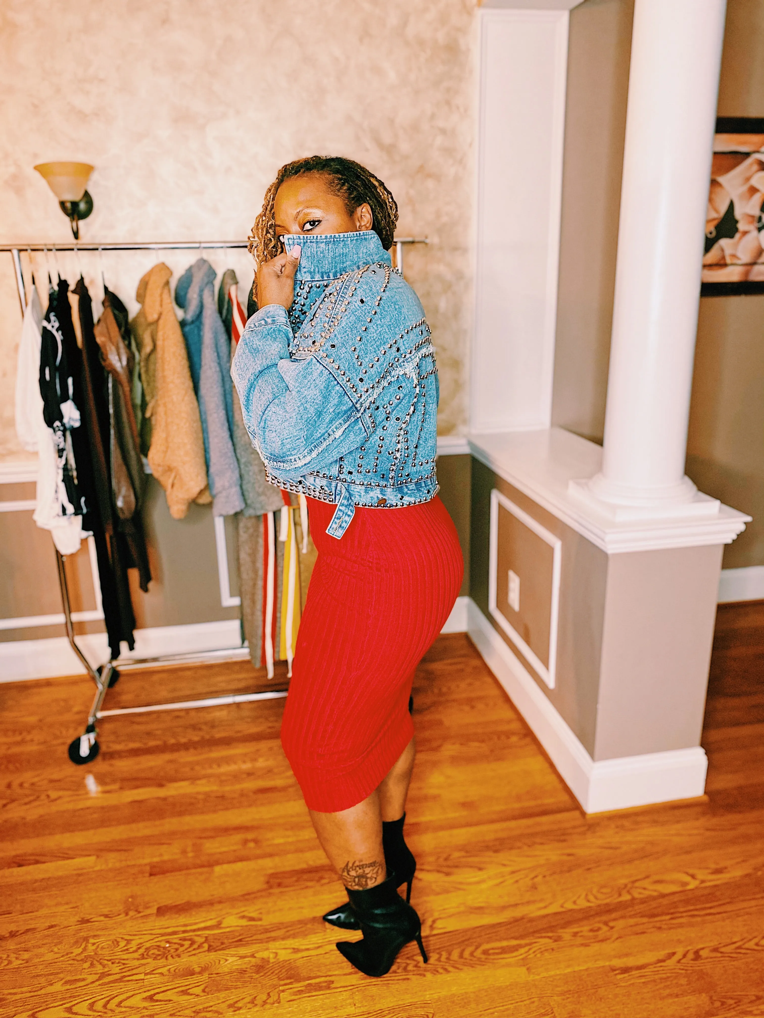 The Oversized Studded Denim Jacket
