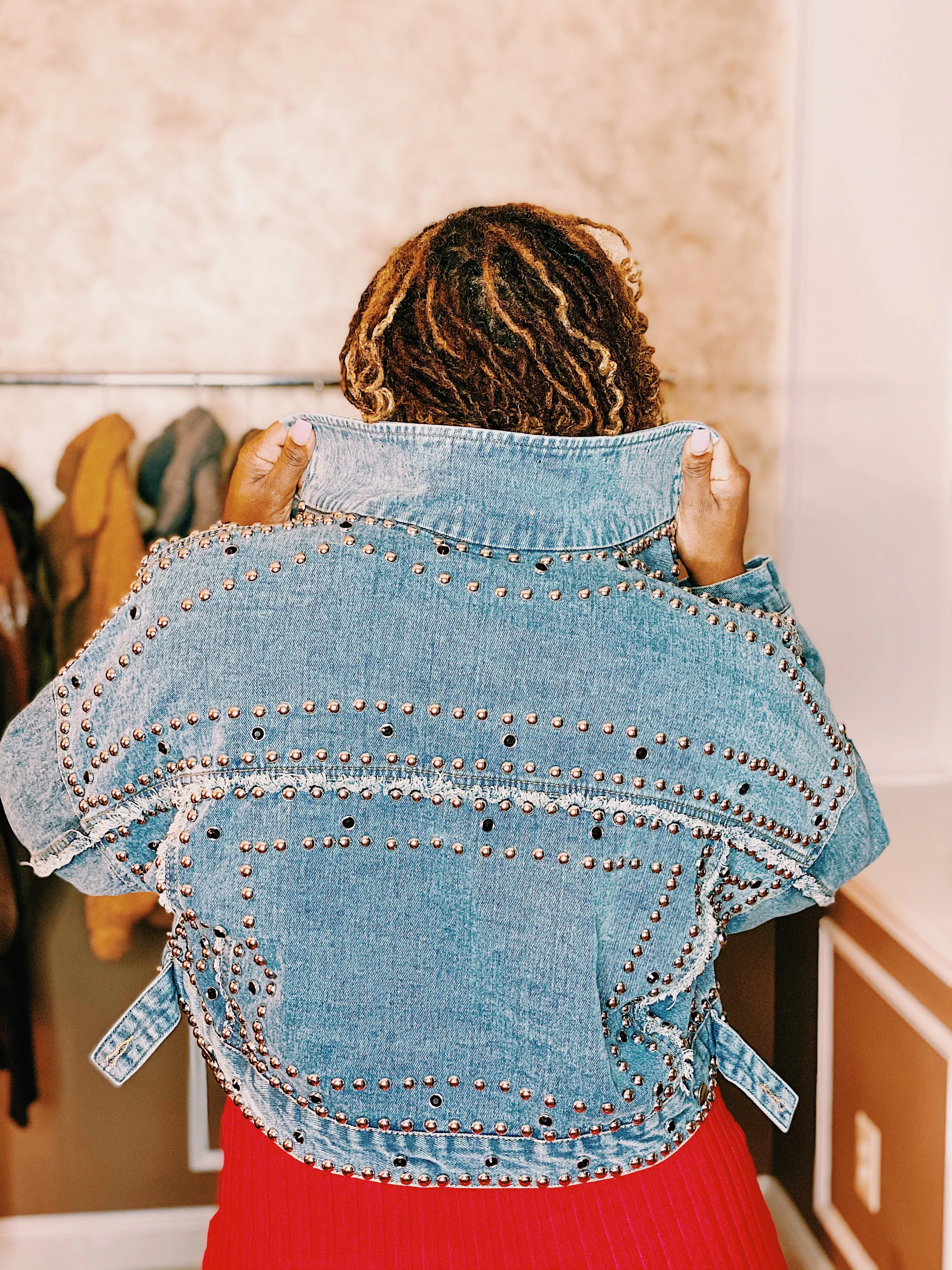 The Oversized Studded Denim Jacket