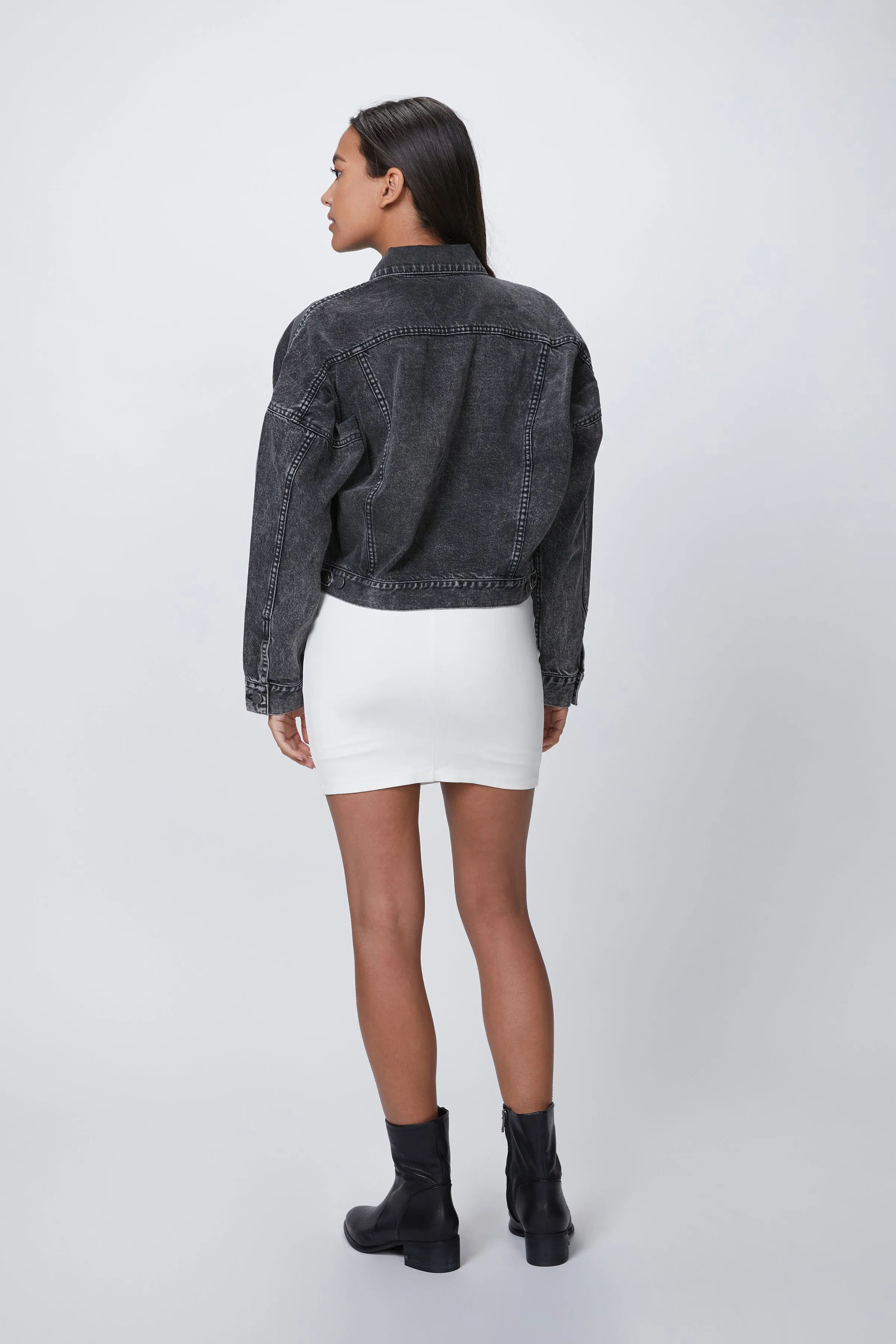 THE RYDER CROPPED ORGANIC DENIM JACKET