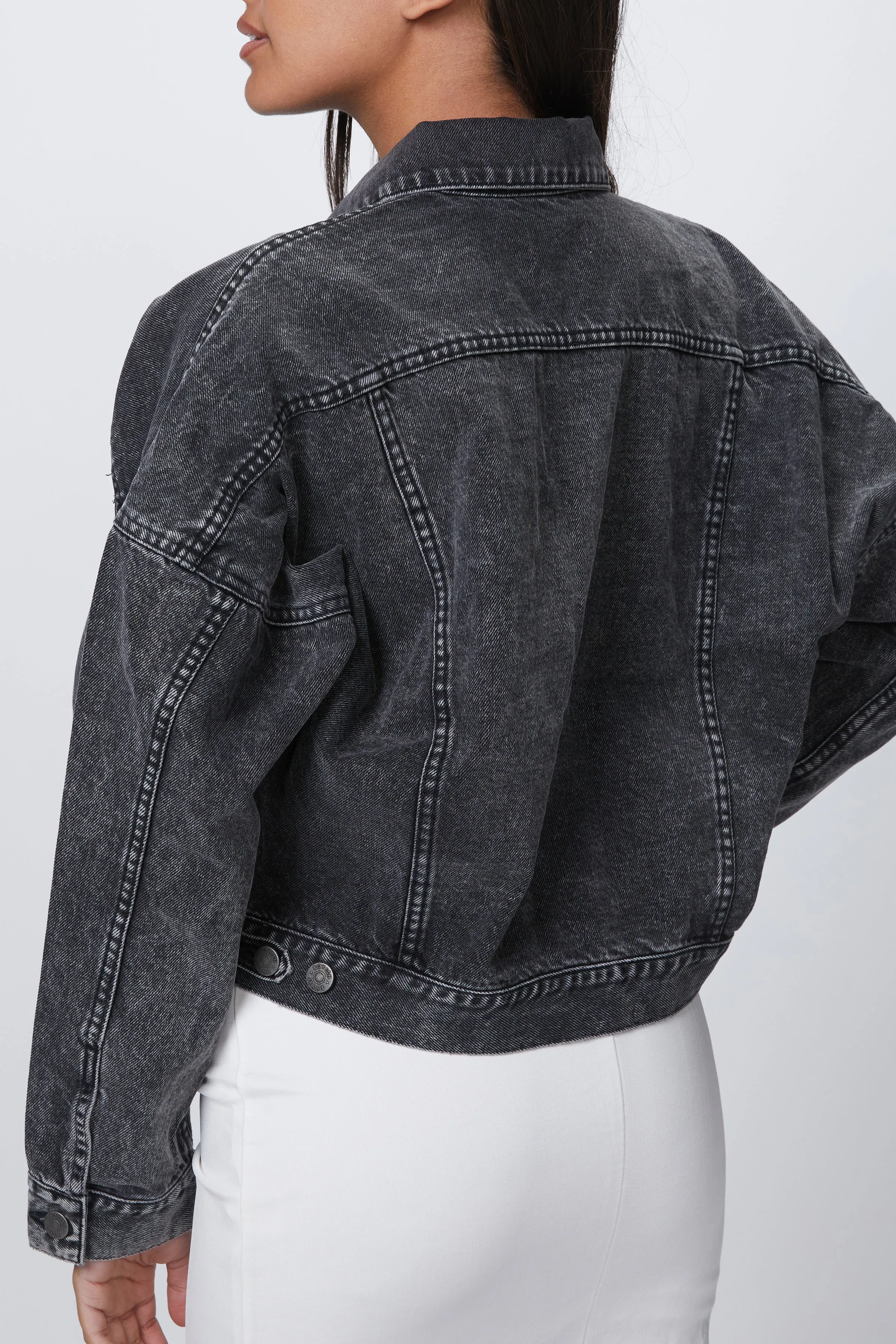 THE RYDER CROPPED ORGANIC DENIM JACKET