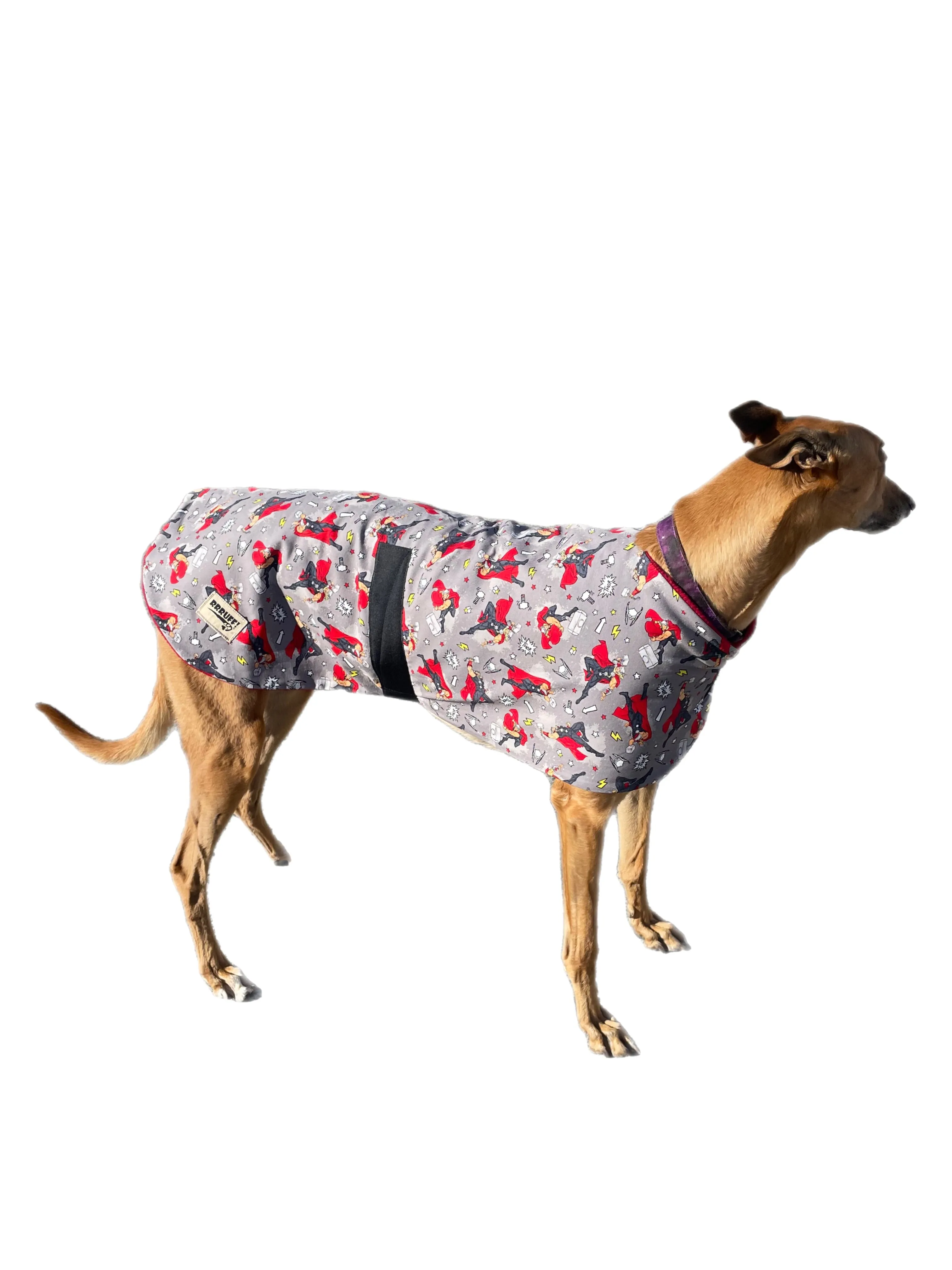 Thor Spring classic style Greyhound coat design in a sturdy cotton & lush fleece washable clearance