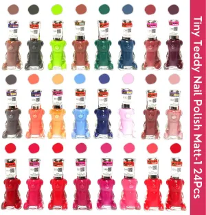 Tiny Teddy Matt- 1 Nail Polish (Pack of 24, 6ML Each)