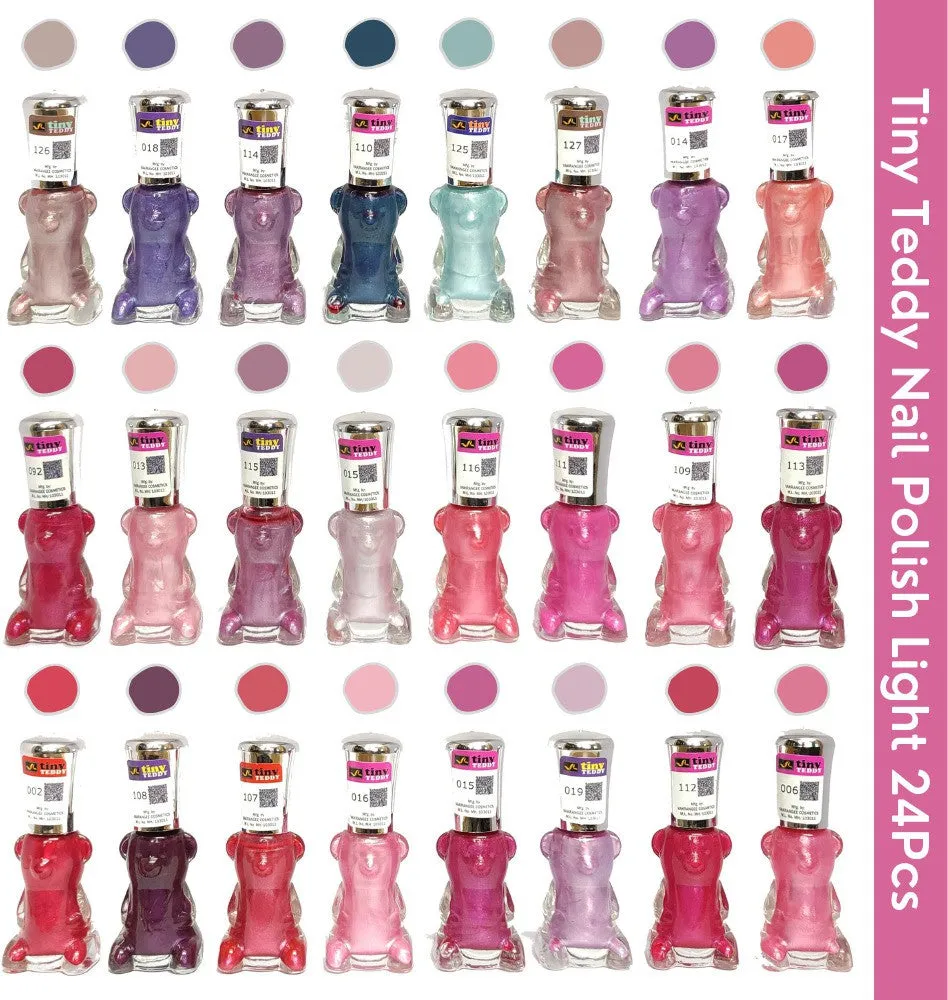 Tiny Teddy Shiny Light Nail Polish (Pack of 24, 6ML Each)