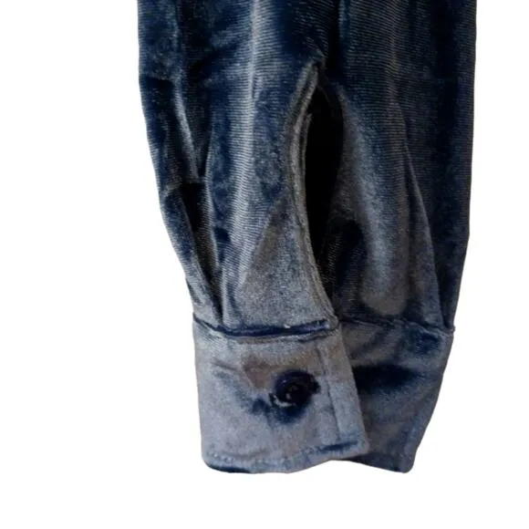 Toby Heart Ginger Velvet Love Indie Trench Coat Sz S Blue Bohemian  BRAND NEW