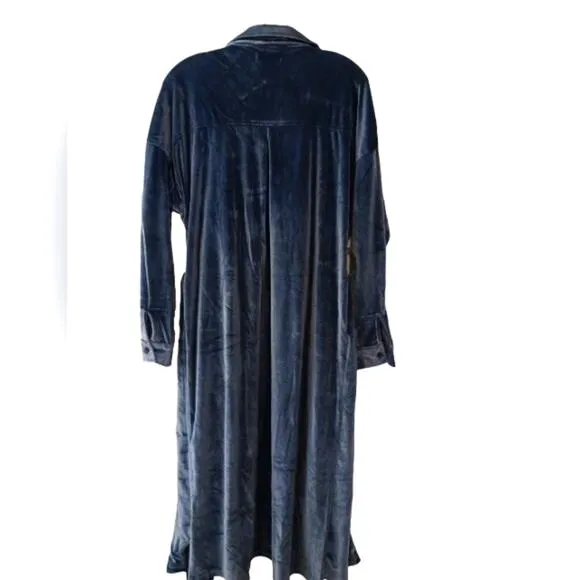 Toby Heart Ginger Velvet Love Indie Trench Coat Sz S Blue Bohemian  BRAND NEW