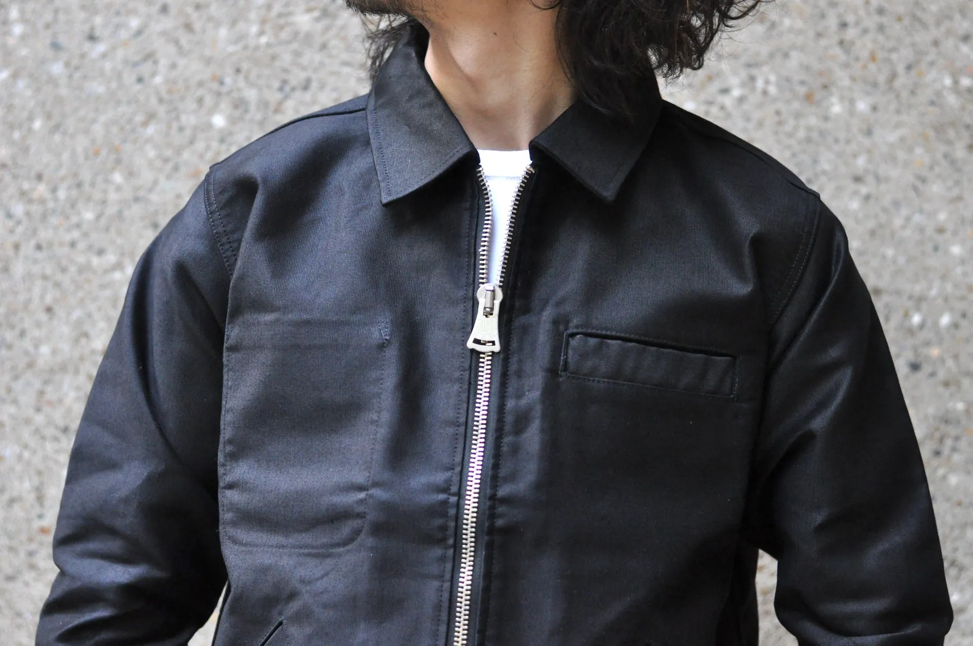 Unique Garment Heavyweight Jungle Cloth 'Utility' Jacket (Black)