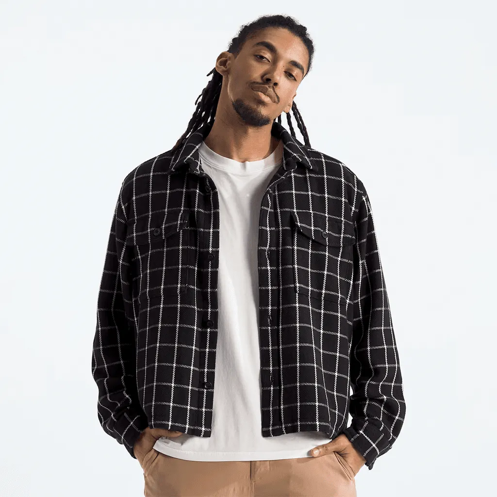 Valley twill utility shacket - TNF black grid