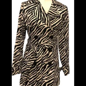 Vertigo Paris Brand Zebra Print Trench Size S Cotton Spamdex