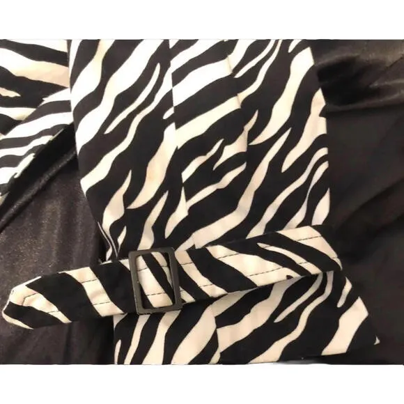 Vertigo Paris Brand Zebra Print Trench Size S Cotton Spamdex