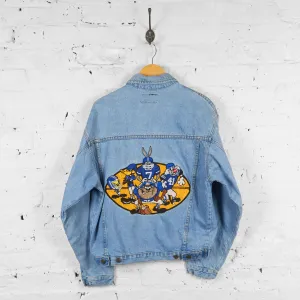 Vintage Looney Tunes NFL Denim Jacket - Blue - M