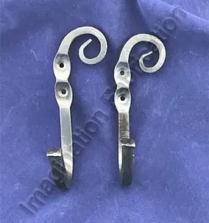 Vintage Scroll Wall Hooks, Medium (Pair)
